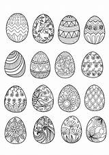 Easter Coloring Pages Eggs Adult Adults sketch template