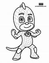 Pj Masks Coloring Pages Mask Gecko Printable Catboy Drawing Pokemon Cartoon Printables Baby Birthday Colouring Molde Feltro Clipart Kids Getdrawings sketch template