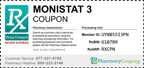 monistat  coupon pharmacy discounts