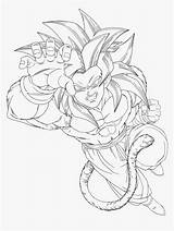 Goku Coloring Ssj4 Dbz Sketch Draw Pages Kindpng sketch template