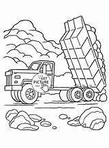 Coloring Pages Truck Transportation Semi Mining Tow Printable Land Water Dump Color Print Peterbilt Drawing Sheets Landfill Preschool Getcolorings Colouring sketch template