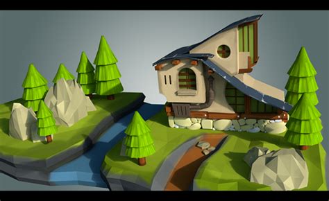 house  game  model painted  behance