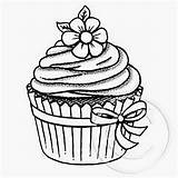 Cupcake Drawing Drawings Cupcakes Coloring Cute Cakes Pages Ice Sorvetes Bolos Kids Graciosos Riscos Getdrawings Creams Choose Board sketch template