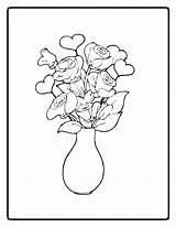 Coloring Flower Pages Print Printable Roses Sheets Sheet Vas Colouring Kids Girls sketch template