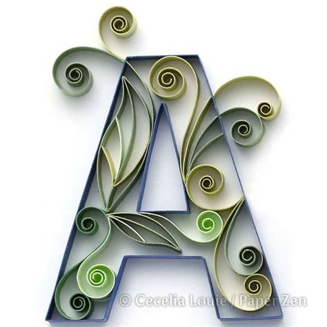 quilling letters uppercase quilling template  patterns etsy