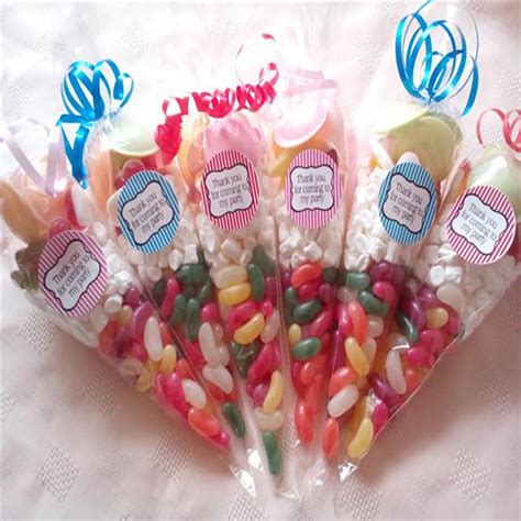 clear  style triangle plastic candy bag opp bag poly cone bag