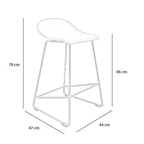 modern bar stool erica black h66 cm furnwise