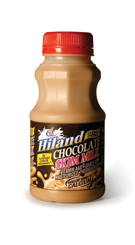 hiland fat  skim chocolate milk  pint plastic hiland dairy