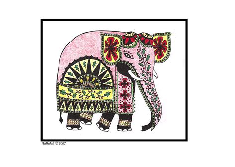 Sri Lankan Elephant Drawing By Tallulah P