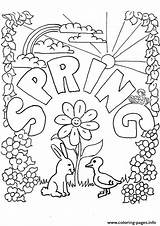 Coloring Spring Pages Kids Printable Sheets Season Sun Sheet Animal Color Seasons Cute Flower Colouring Preschool Worksheets Print Online Printables sketch template