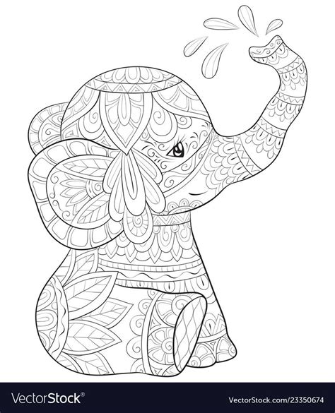 cute cartoon elephant  ornaments image  relaxing activitya