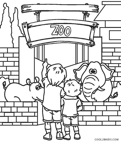printable zoo coloring pages  kids
