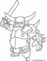 Clash Clans Coloring Pages Royale Pekka Archer Printable Attack Mode Print Rider Hog Color Draw Template Book sketch template