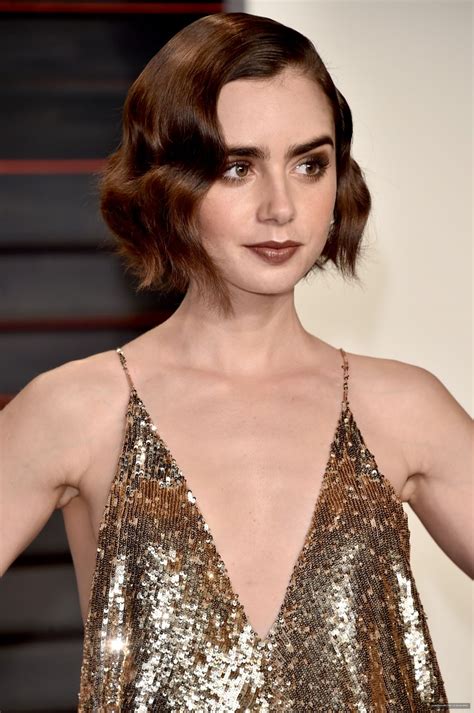 Lily Collins At Vanity Fair Oscar 2016 Party In Beverly