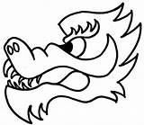 Dragon Chinese Head Boat Coloring Year Festival Drawing Template Face Pages Clipart Simple Craft Cartoon Welsh Kids Outline Puppet Trace sketch template