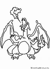 Charizard Colouring Procoloring Pintable Drawingnow Pokémon sketch template