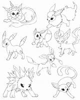 Coloring Pages Eeveelutions Pokemon Getcolorings Pag Printable Getdrawings Color sketch template