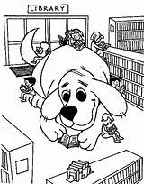 Coloring Pages Library Clifford Puppy Books Dog Bookshelf Color Getcolorings Getdrawings Printable Colorings Drawing Days sketch template