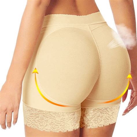 women lace padded seamless butt hip enhancer shaper panties underwear