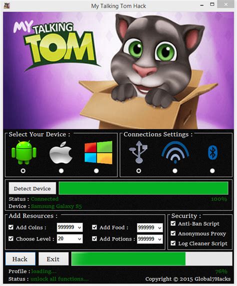 talking tom hack unlimited coins food potions