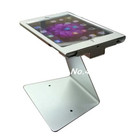 mini ipad desktop kiosk pos stand  secure lock reversible specialized frame display
