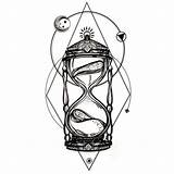 Tattoo Sand Hourglass Drawing Time Timer Tattoos Body Tatoo Temporary Broken Waterproof Stickers Drawings Harajuku 3pcs Abstract Traditional Couronne Getdrawings sketch template
