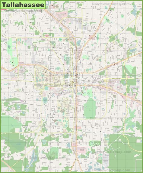 large detailed map  tallahassee