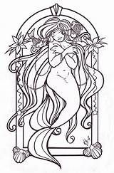Pisces Coloring Lineart Pages Deviantart Mermaid Drawings Zodiac Adult Sheets Books Sirene Choose Board Sketches sketch template