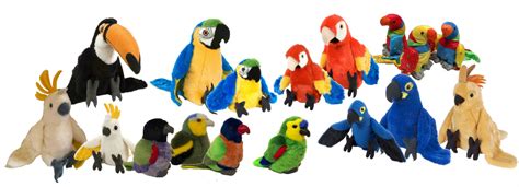 tropical plush stuffed parrots toy