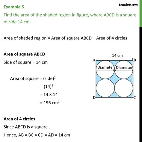 question  find area  shaded region abcd   square cm
