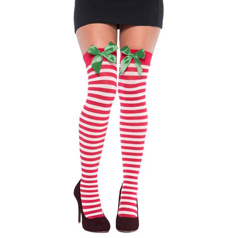 amscan candy stripe womens adult costume tights women clothing