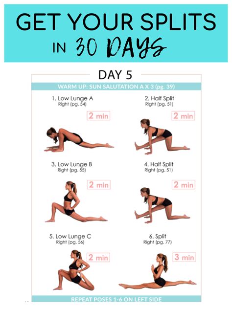 30 Day Split Guide Flexibility Workout Workout Splits Gymnastics