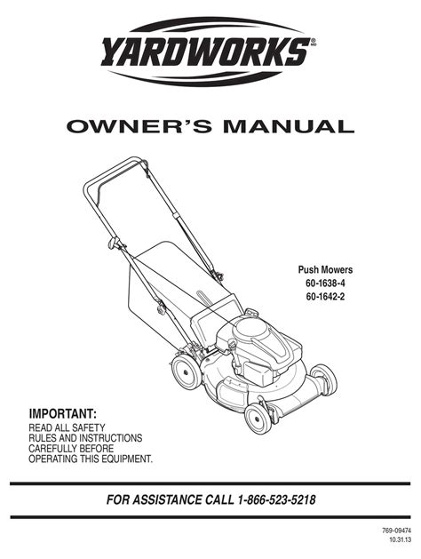 yardworks    owners manual   manualslib