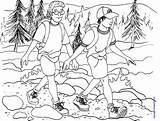 Hiking Coloring Kinderart 57kb 304px sketch template