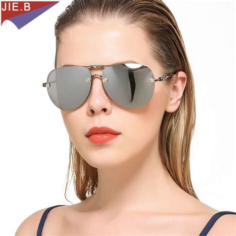 fashion classic oversized pilot sunglasses women 2017 new brand design