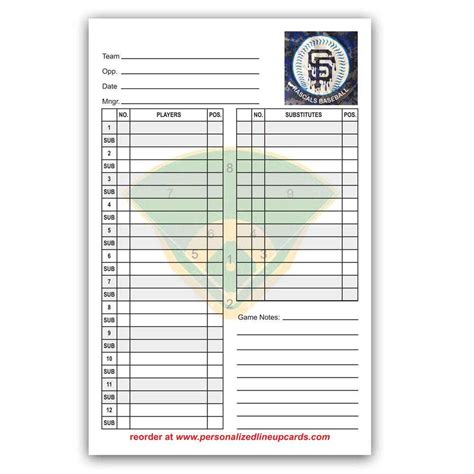 printable baseball lineup templates