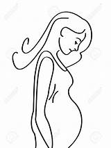Pregnant Clipart Woman Pregnancy Drawing Clip Mom Belly Silhouette Lady Fetus Women Drawings Vector Line Getdrawings Clipartmag Clipground Cliparts Stock sketch template