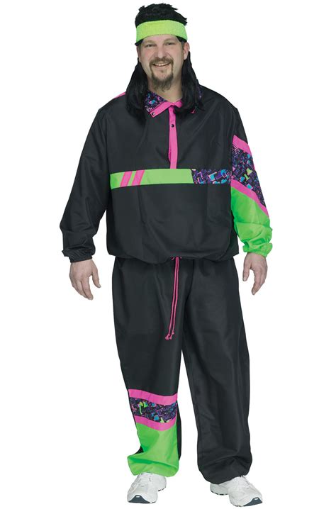 Brand New 80s Male Track Suit Plus Size Costume Ebay