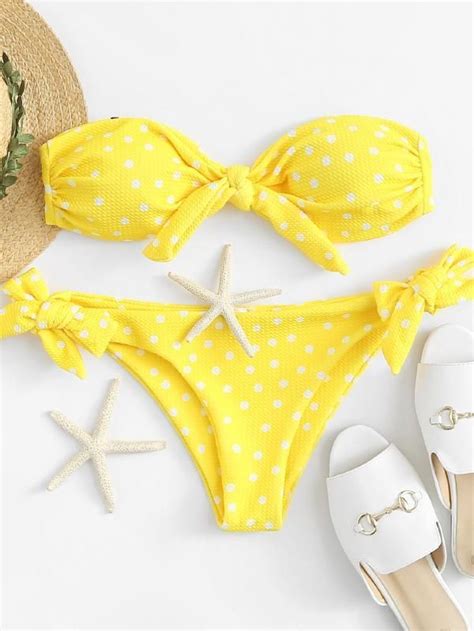 Inside The Fashion Itsy Bitsy Yellow Polka Dot Bikini My Xxx Hot Girl