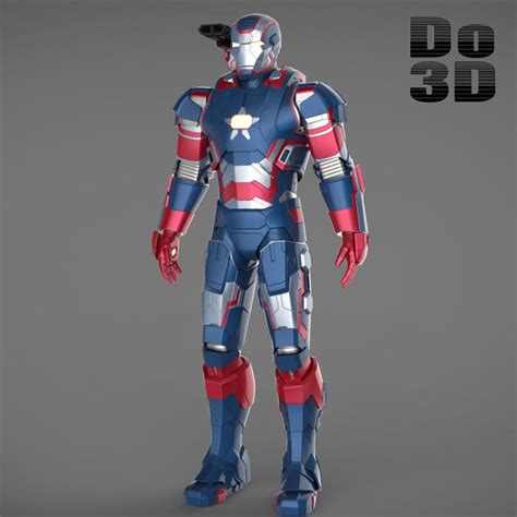 printable model  iron man patriot armor suit  iron man
