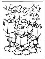 Coloring Christmas Singing Songs sketch template