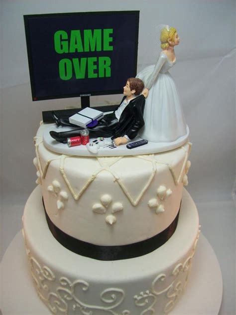 Game Over Or Any Game Image Funny Wedding Cake Topper Custom Etsy