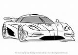 Koenigsegg Dibujos Step Drawingtutorials101 Guardado sketch template