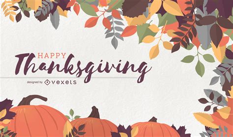thanksgiving background with pumpkins and leaves vector download
