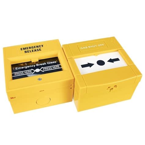 emergency push button gas box yellow  control instruments