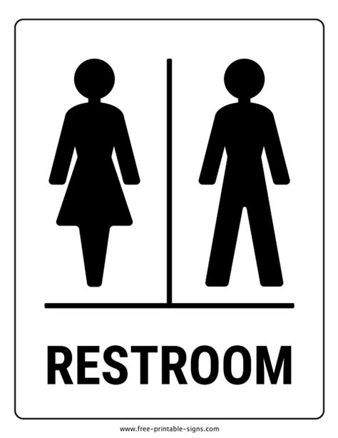 printable bathroom sign  printable signs