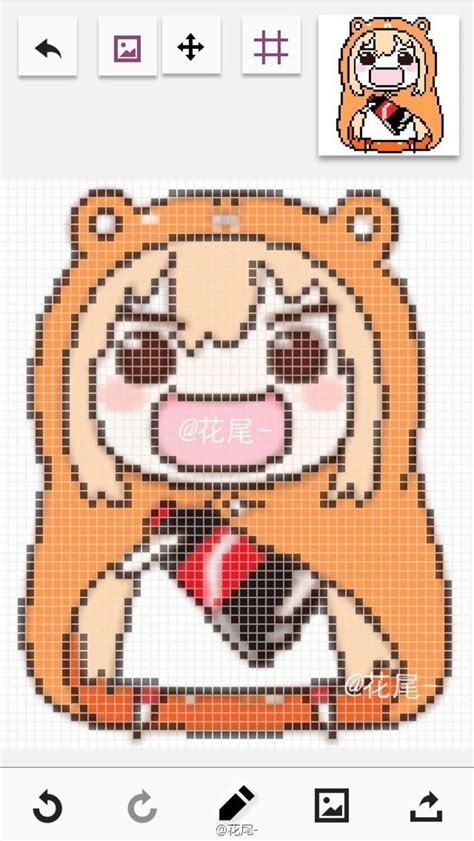 pochacco pixel art pattern anime pixel art pixel art design images