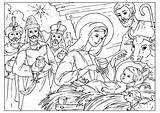 Nacimiento Cristo Geburt sketch template