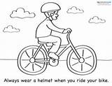 Safety Coloring Sheets Summer Bicycle Pages Bike Sheet Children Preschool Jacket Life Printable Tips Activities Lovetoknow Hand Cycling Physical Click sketch template