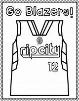 Blazers Portland Nba Trailblazers sketch template